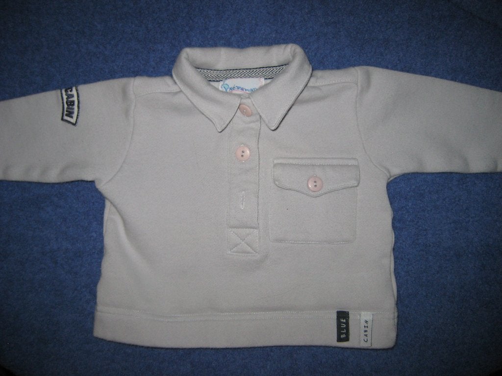 Lichtblauw shirt, 62, Prenatal, 6m, Ophalen of Verzenden, Zo goed als nieuw, Jongetje, Shirtje of Longsleeve