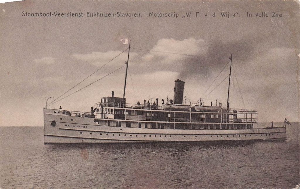 703-436-035 Stoomboot-Veerdienst Enkhuizen-Stavoren, Verzamelen, Ophalen of Verzenden, Voor 1920, Friesland