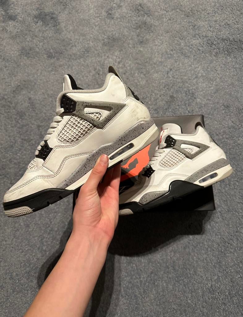 Nike Jordan 4 white cement maat 42,5, Kleding | Heren, Schoenen, Wit, Ophalen of Verzenden, Sneakers of Gympen, Gedragen