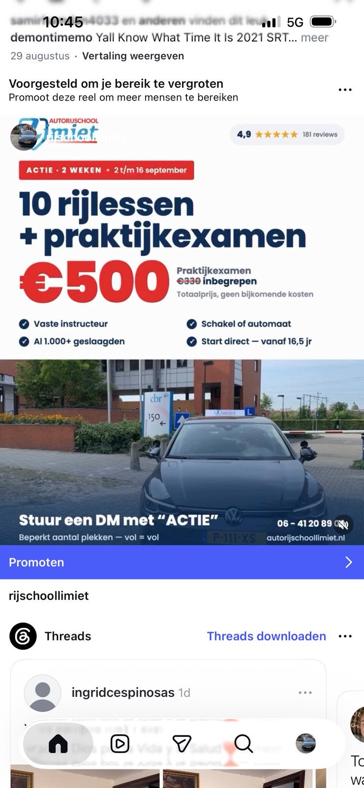 Autorijschool Limiet, Auto