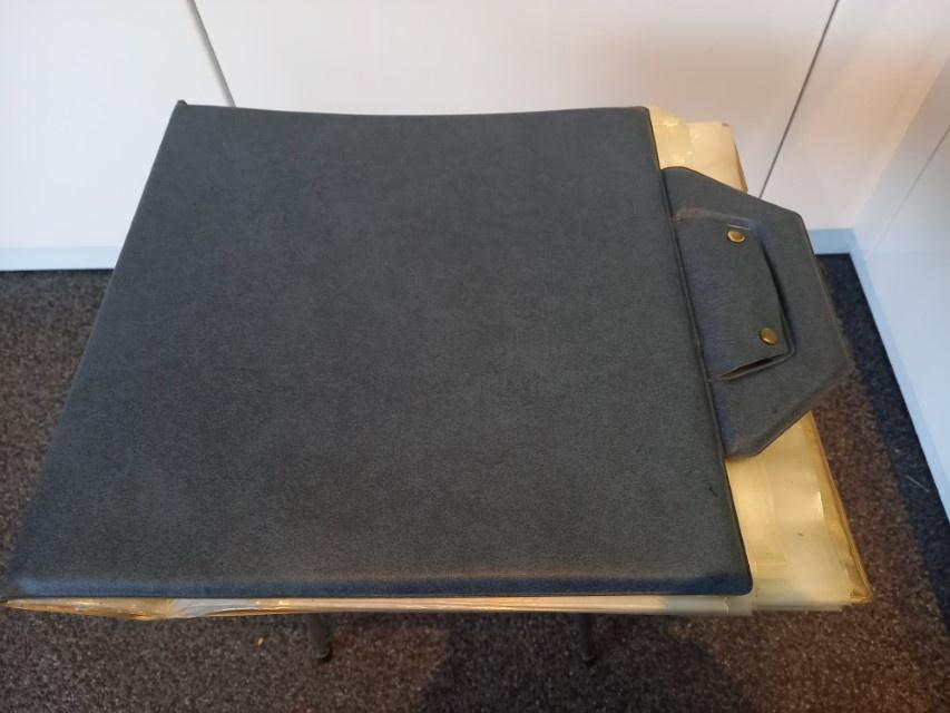 * Vintage vinyl lp platenmap blauw gemêleerd (23) *, Muziek en Instrumenten, Behuizingen en Koffers, Ophalen of Verzenden, Gebruikt