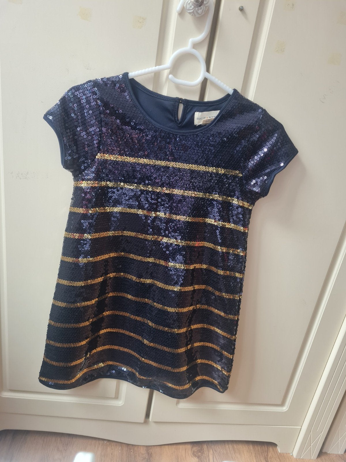 Set van 3 meisjesjurken: pailletten, ruit en stippen, Ophalen of Verzenden, Gebruikt, H&M, Meisje