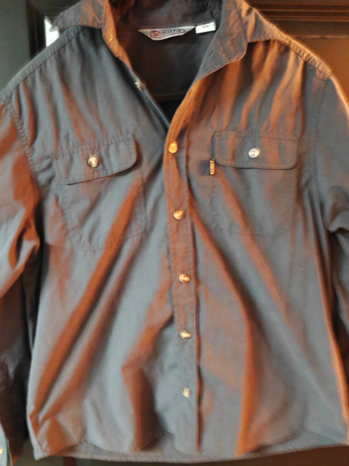scouting scoutfit blouse - blauw - Maat 164, Ophalen of Verzenden, Zo goed als nieuw, Kleding