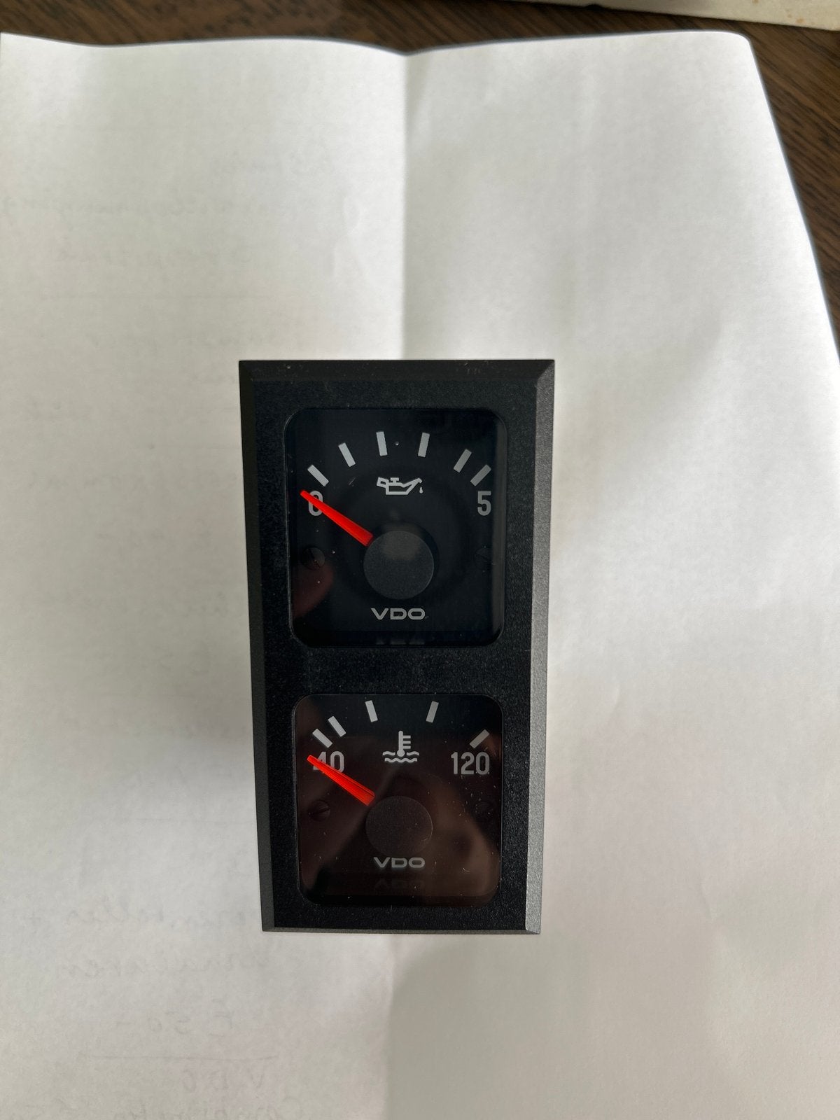 VDO Combimeter Oliedruk & Koelwatertemperatuur 12V, Ophalen of Verzenden, Nieuw