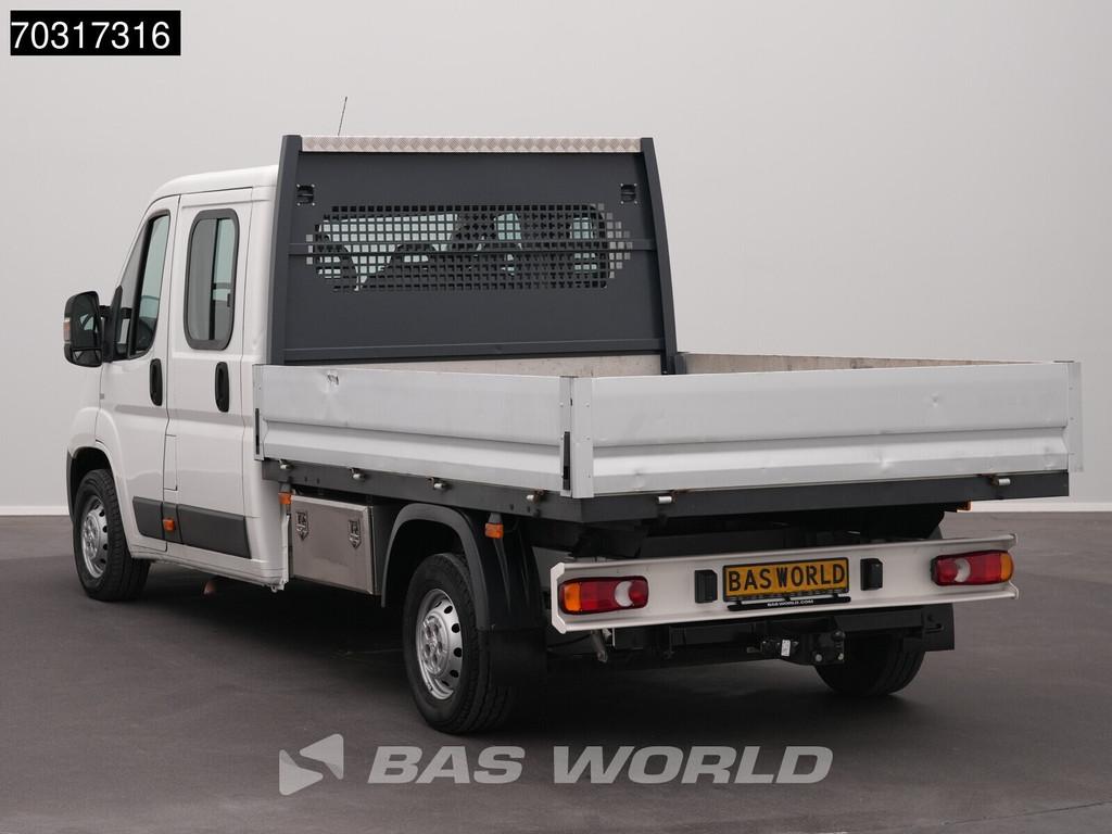 Peugeot Boxer 130pk Dubbel Cabine Open Laadbak Trekhaak Prit, Auto's, Bestelauto's, Euro 5, Stof, Gebruikt, 4 cilinders