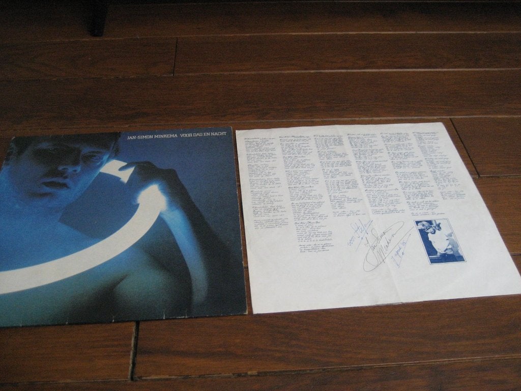 Jan- simon minkema voor dag en nacht lp met handtekening, Ophalen of Verzenden, Zo goed als nieuw, 12 inch, Pop