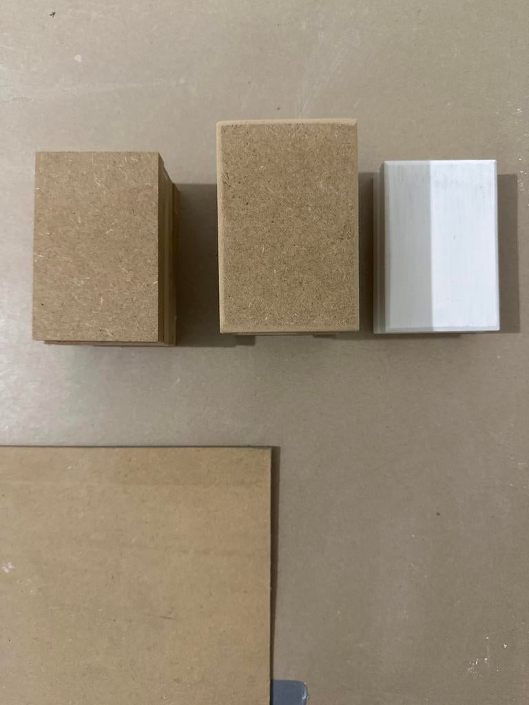 Houten Neut mdf - 12x8cm, 18mm dik, Gebruikt, Minder dan 25 mm, Overige typen, Ophalen of Verzenden