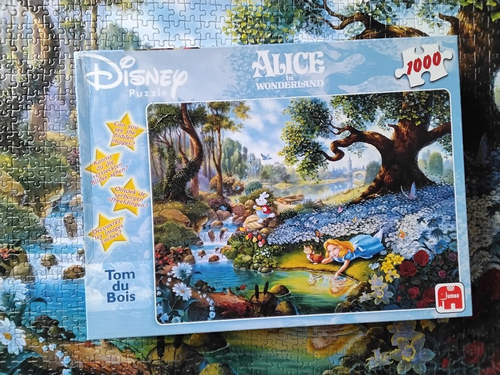 Puzzel Tom du Bois Disney Alice in wonderland, Hobby en Vrije tijd, Ophalen, 500 t/m 1500 stukjes, Zo goed als nieuw, Legpuzzel