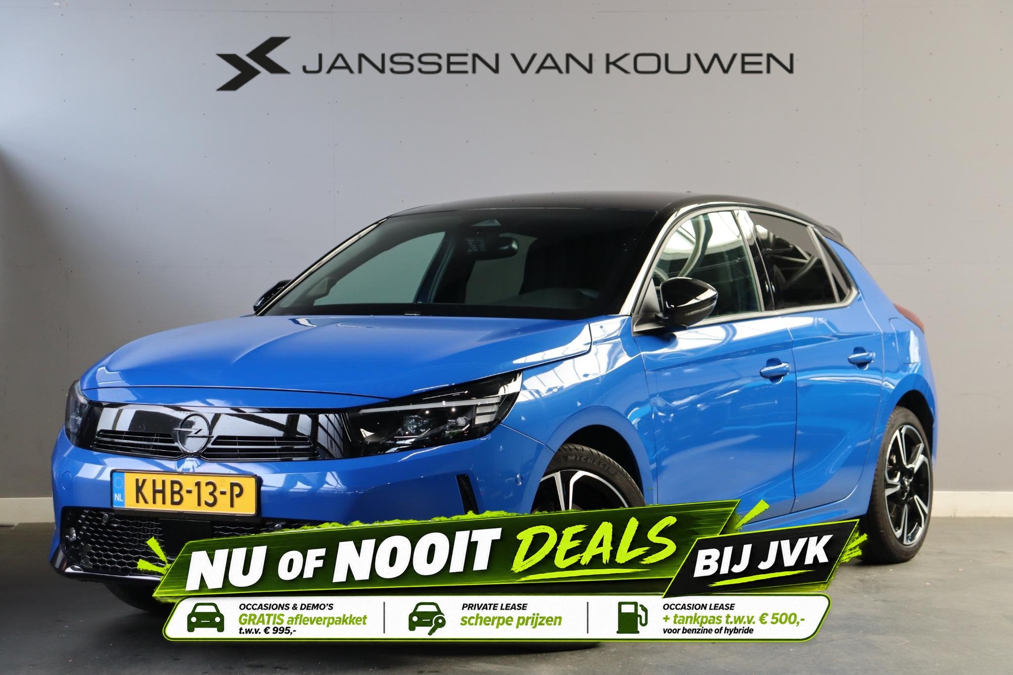 Opel Corsa 1.2 Turbo Hybrid Ultimate LED / Carplay / Camera, Auto's, Euro 6, 1199 cc, Blauw, 610 kg