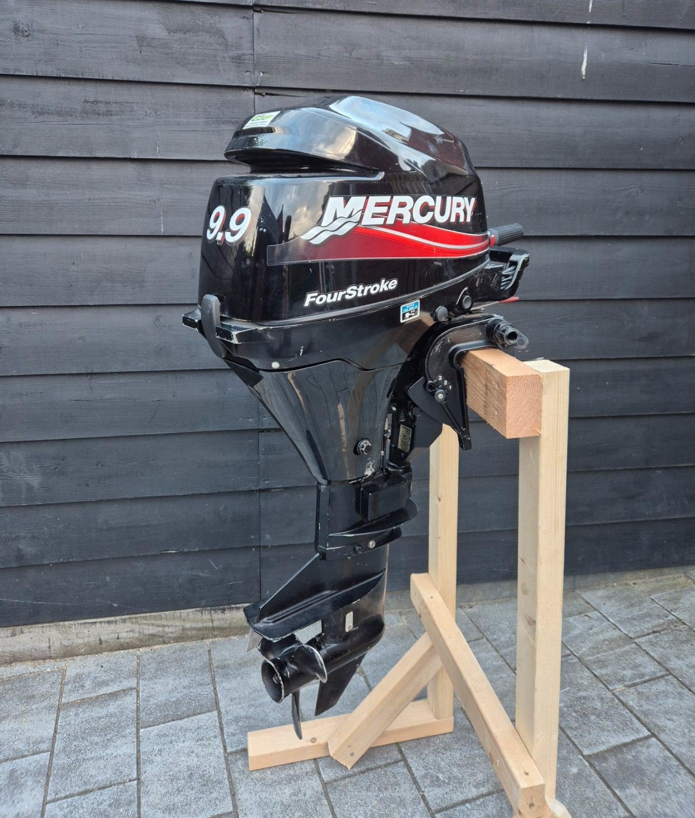 Mercury 9.9 pk kortstaart bbm incl. brandstoftank, Ophalen, 5 tot 10 pk, Viertaktmotor, Zo goed als nieuw