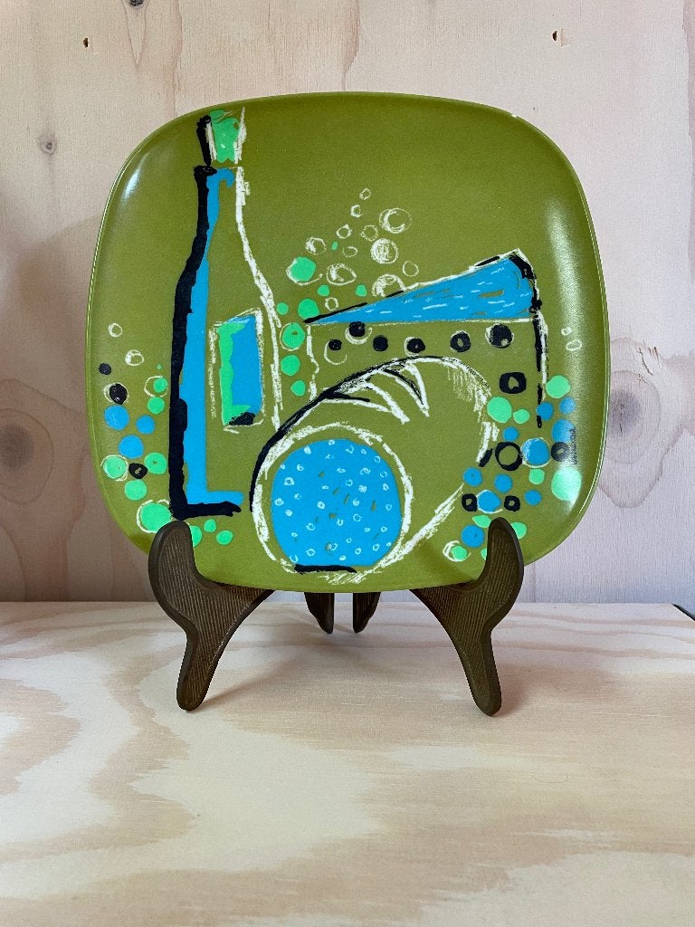 Ornamin Wiederkehr design vintage melamine borden - Niftrik, Ophalen of Verzenden