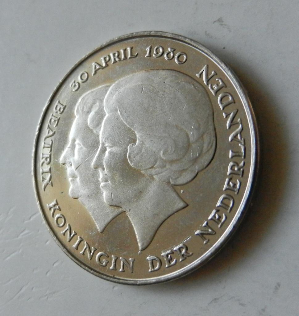 Nederland 2 1/2 gulden 1980 - dubbele kop -, Postzegels en Munten, Munten | Nederland, Verzenden, Koningin Beatrix, 2½ gulden