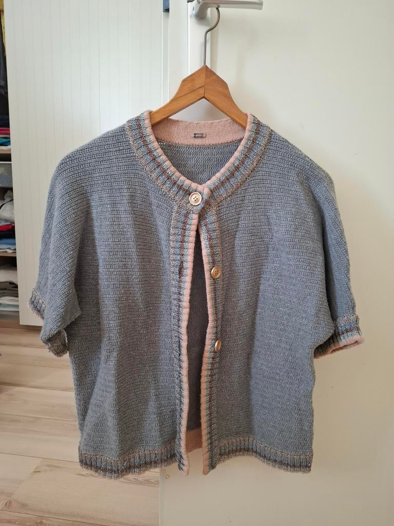 Gustav gebreid vestje met korte mouwen, maat 40, Maat 38/40 (M), Blauw, Gustav, Ophalen of Verzenden