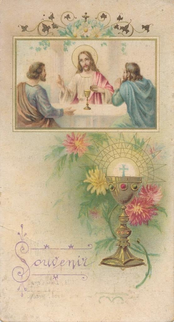 Mooi oud devotieprentje uit 1897 met gebed, Verzenden, Zo goed als nieuw, Kaart of Prent, Christendom | Katholiek