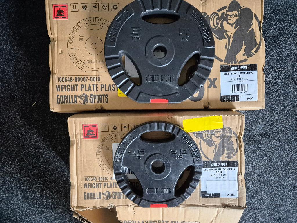 Haltersschijven 30mm 8x5kg & 5x2,5kg, Ophalen, Zo goed als nieuw, Benen, Halterschijven