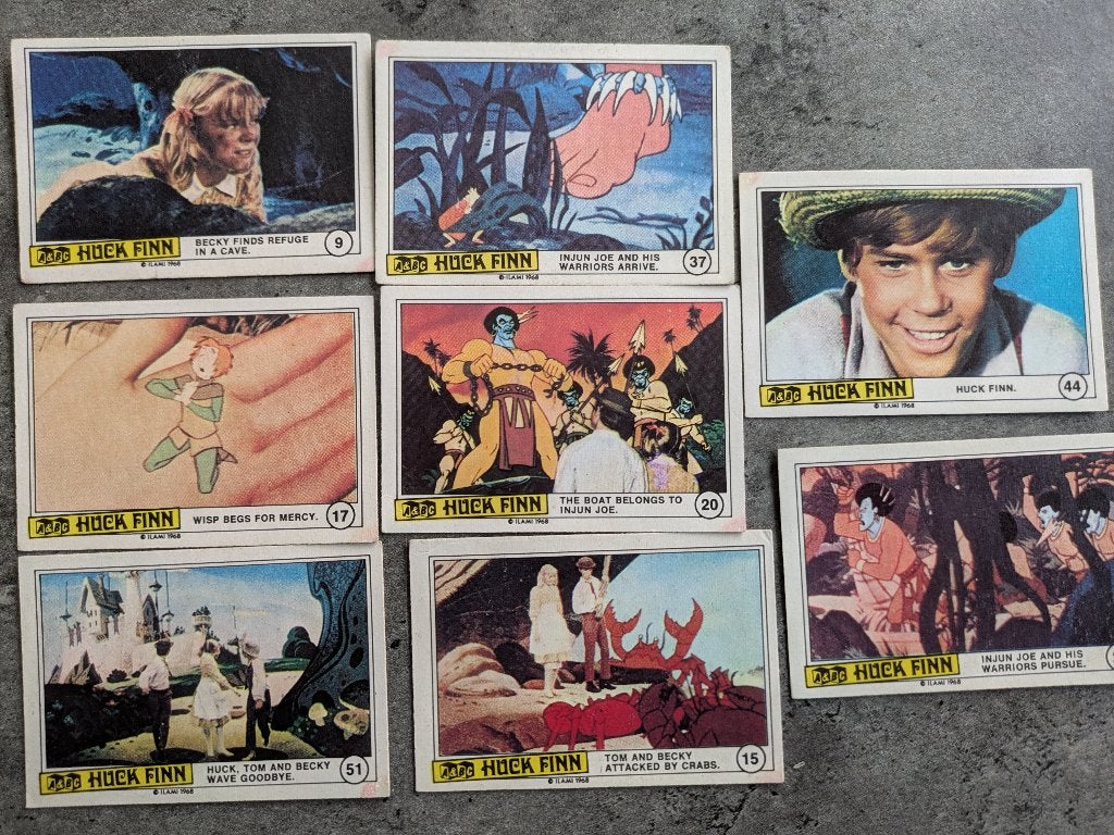 Monty HUCK FINN plaatjes 8x cards prenten, Verzenden, Zo goed als nieuw, Meerdere plaatjes