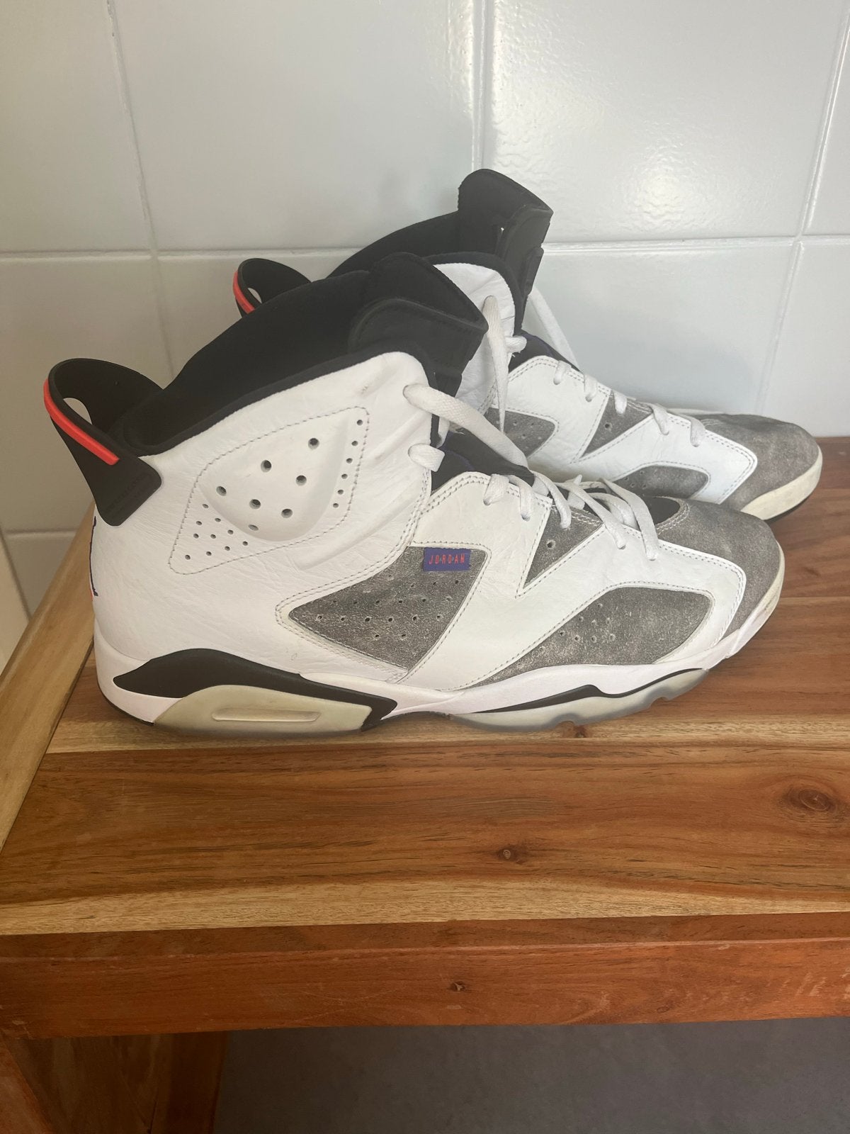 Nike Air Jordan 6 Retro DMP (Defining Moments Pack), Ophalen of Verzenden, Gedragen, Wit, Sneakers of Gympen