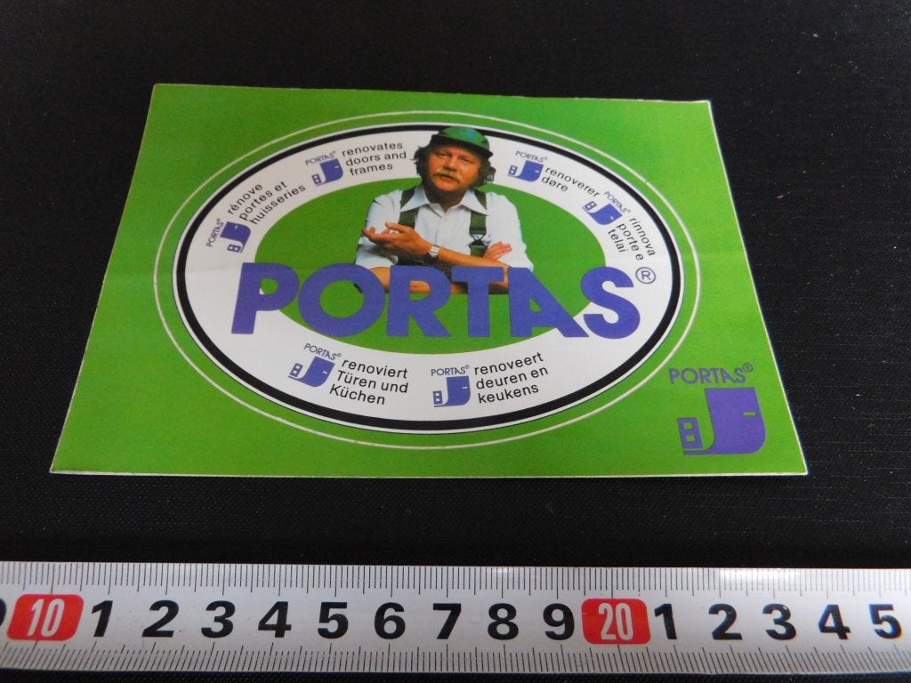sticker PORTAS renoveert deuren en keukens *, Ophalen of Verzenden, Zo goed als nieuw