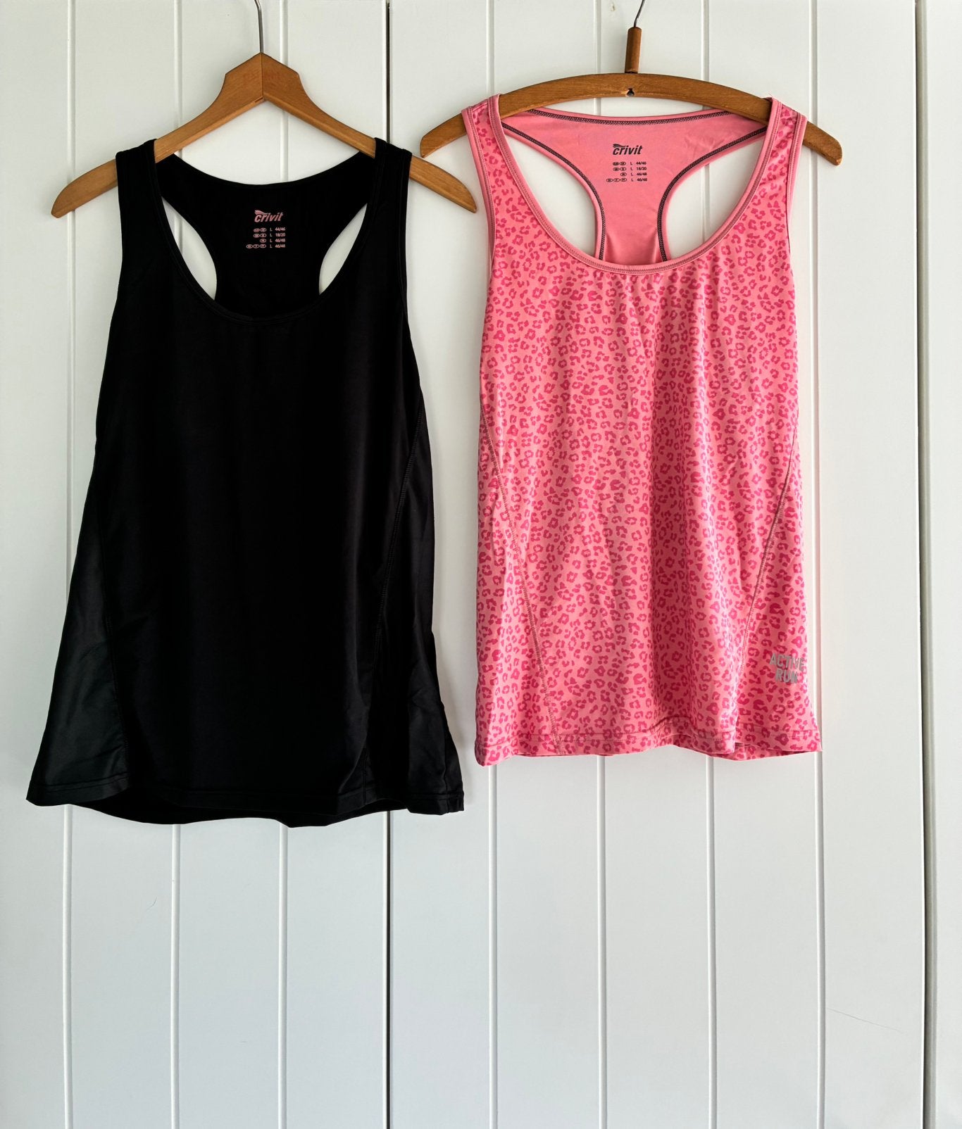 Set van 2 Crivit hardloop/sport singlet sport- Maat L/xl, Verzenden, Maat 42/44 (L), Fitness of Aerobics, Roze