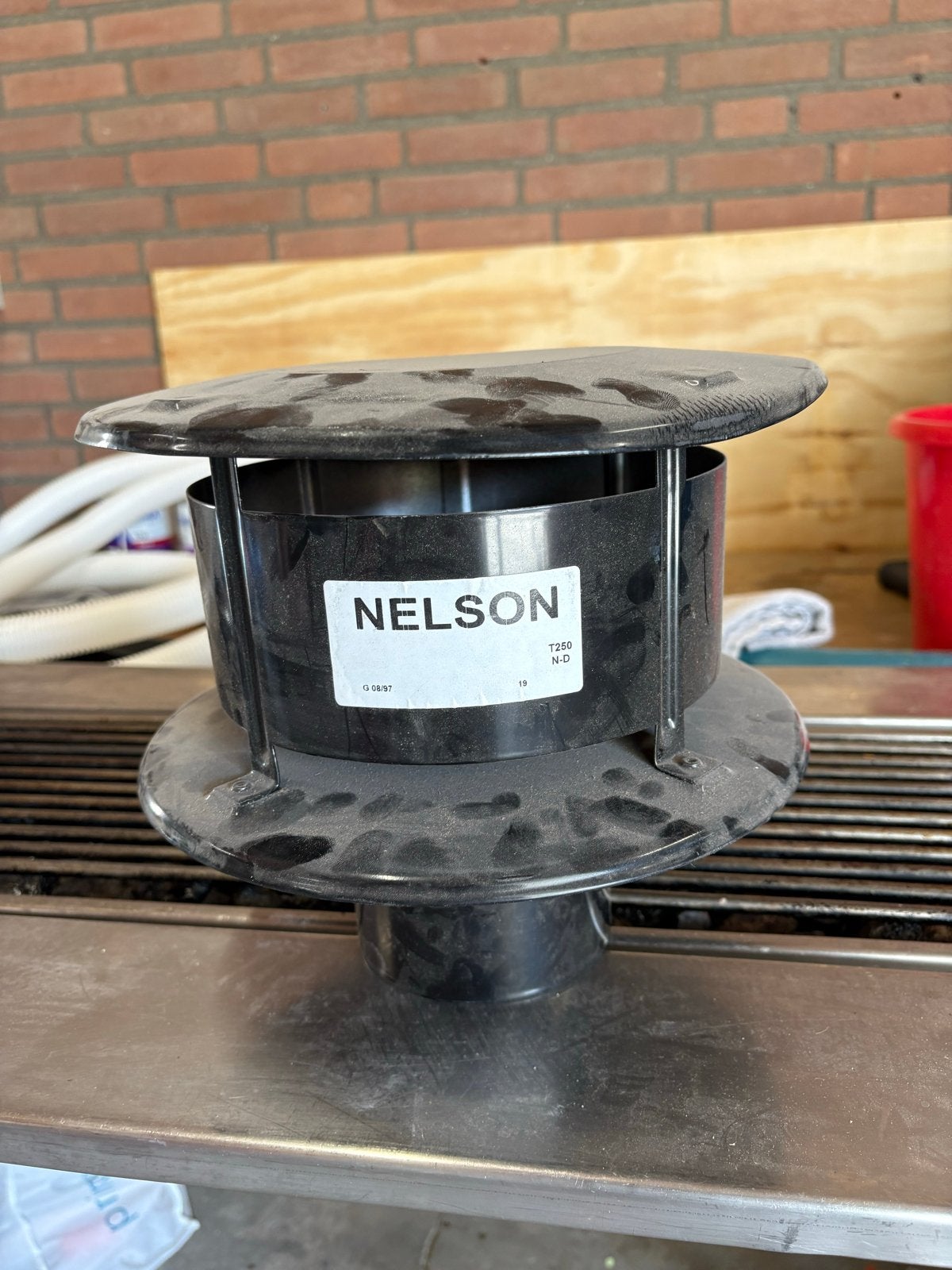 Rookgaskap 110 zwart aluminium - Nelson T250, Doe-het-zelf en Verbouw, Ophalen of Verzenden, Gebruikt