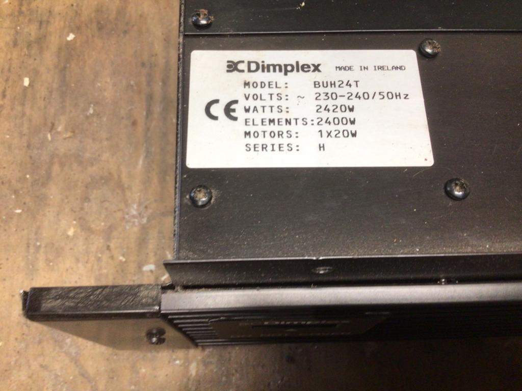 Dimplex kickspace, Minder dan 30 cm, Ophalen of Verzenden, 60 tot 150 cm, 800 watt of meer