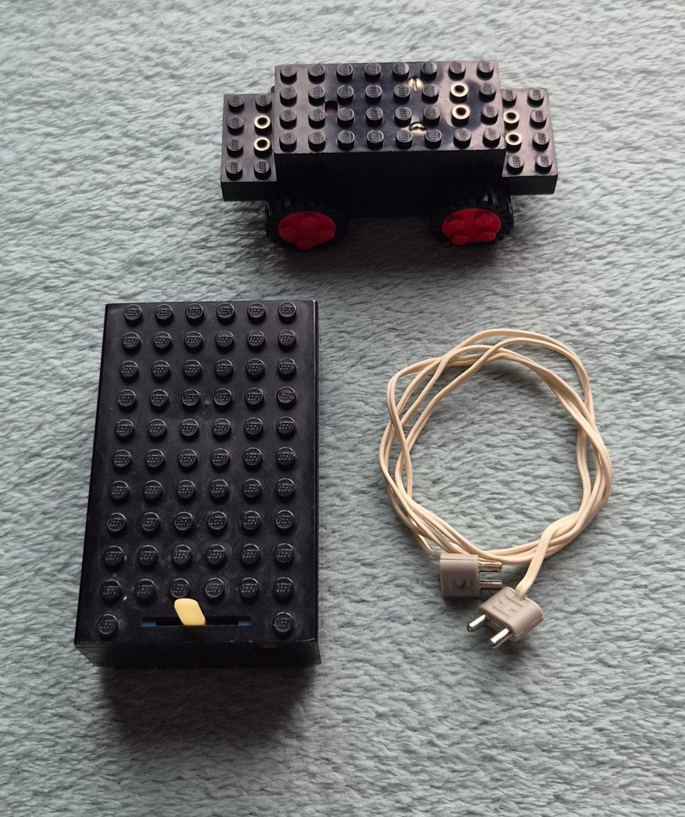 Lego 4,5 Volt motor, batterij box, aansluit kabeltje., Ophalen of Verzenden, Gebruikt, Losse stenen, Lego