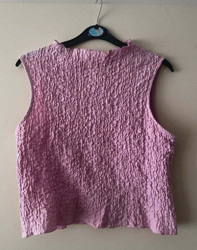 Roze top met structuur - Maat M, Kleding | Dames, Tops, Maat 38/40 (M), Verzenden, Zo goed als nieuw, Roze