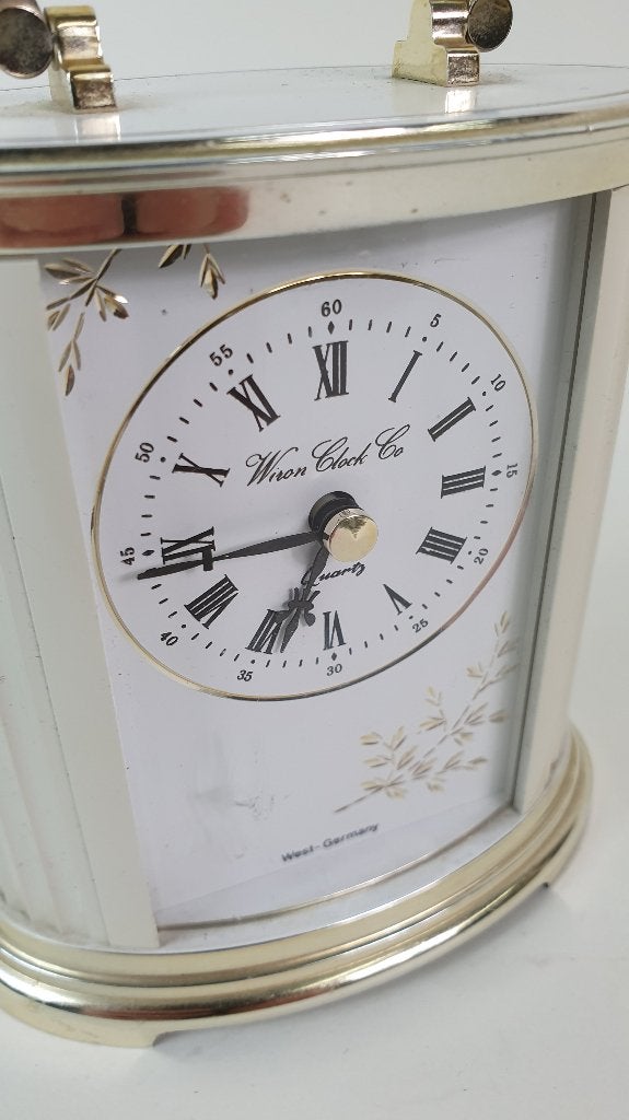 Vintage tafelklok, Wiron Clock Co, West-Germany. 6B9, Tweedehands verkoop, Tweedehands verkoop, Ophalen of Verzenden, Geen@idee.nl