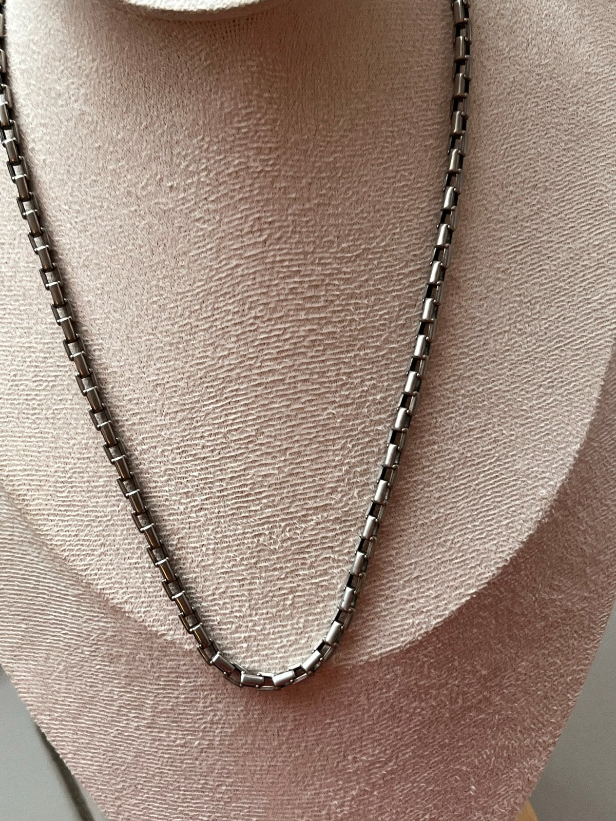 Zilveren collier met leuke schakel - 45 cm, Verzenden, Zo goed als nieuw, Zilver, Zilver
