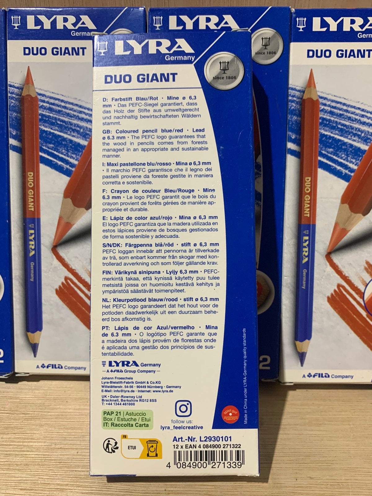 5 dozen LYRA potloden – rood/blauw - NIEUW, Ophalen of Verzenden