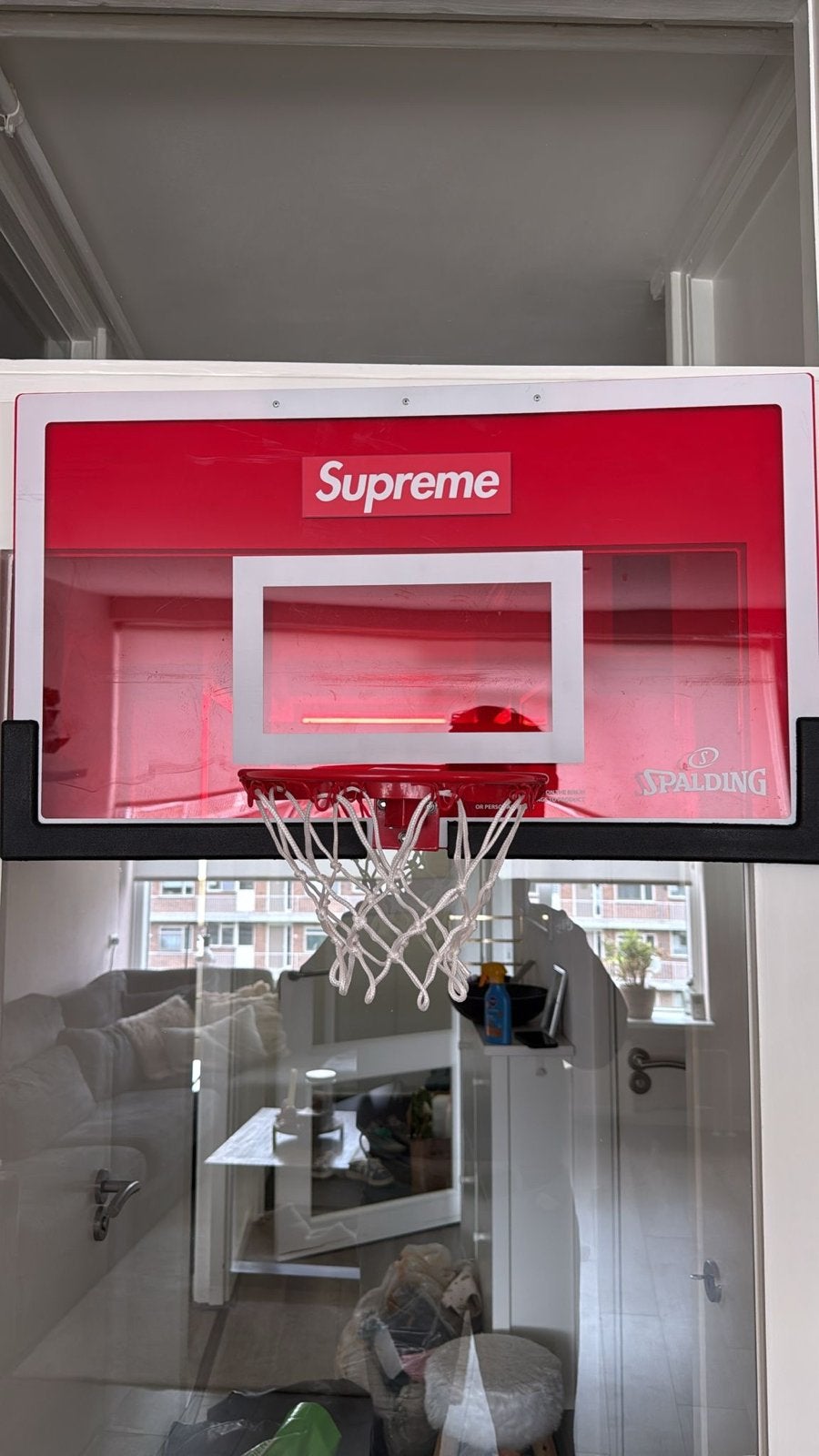 Supreme Basketbalring met bal, Ophalen of Verzenden, Zo goed als nieuw, Ring, Bord of Paal
