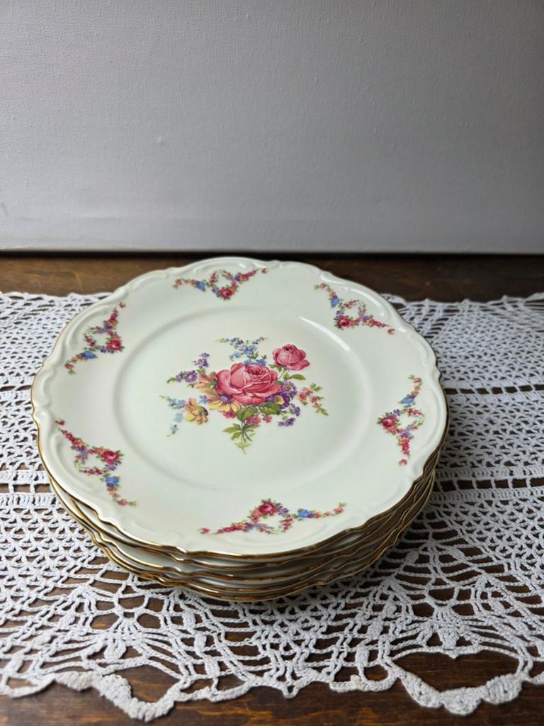 Mitterteich roos bloemetjes decor / gouden randje, Antiek en Kunst, Ophalen of Verzenden