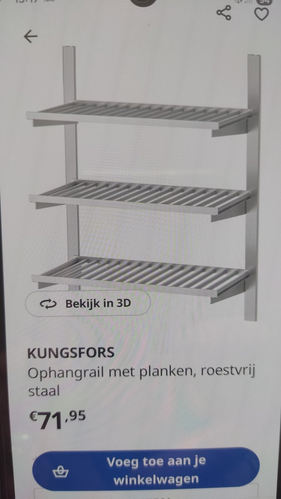 Keukenrek, Ophalen of Verzenden, Zo goed als nieuw