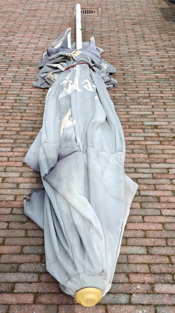 Horeca parasol Hertog Jan 4mtr x 4mtr, Tuin en Terras, Parasols, Ophalen of Verzenden, Gebruikt, Meer dan 4 meter, Parasolvoet