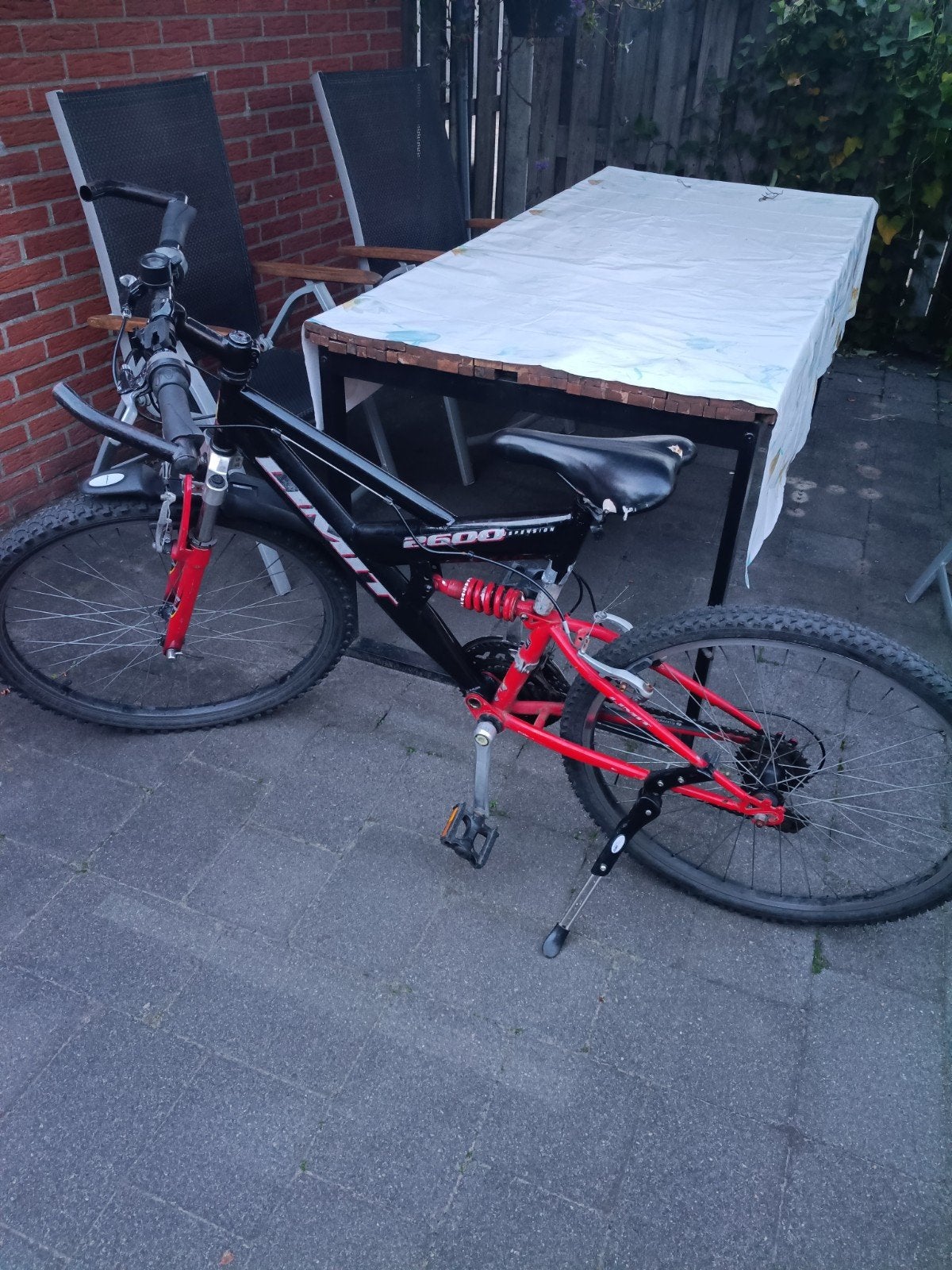 Mountainbike 27 inch - Zwart/Rood, Gebruikt, Ophalen, Overige merken, Heren