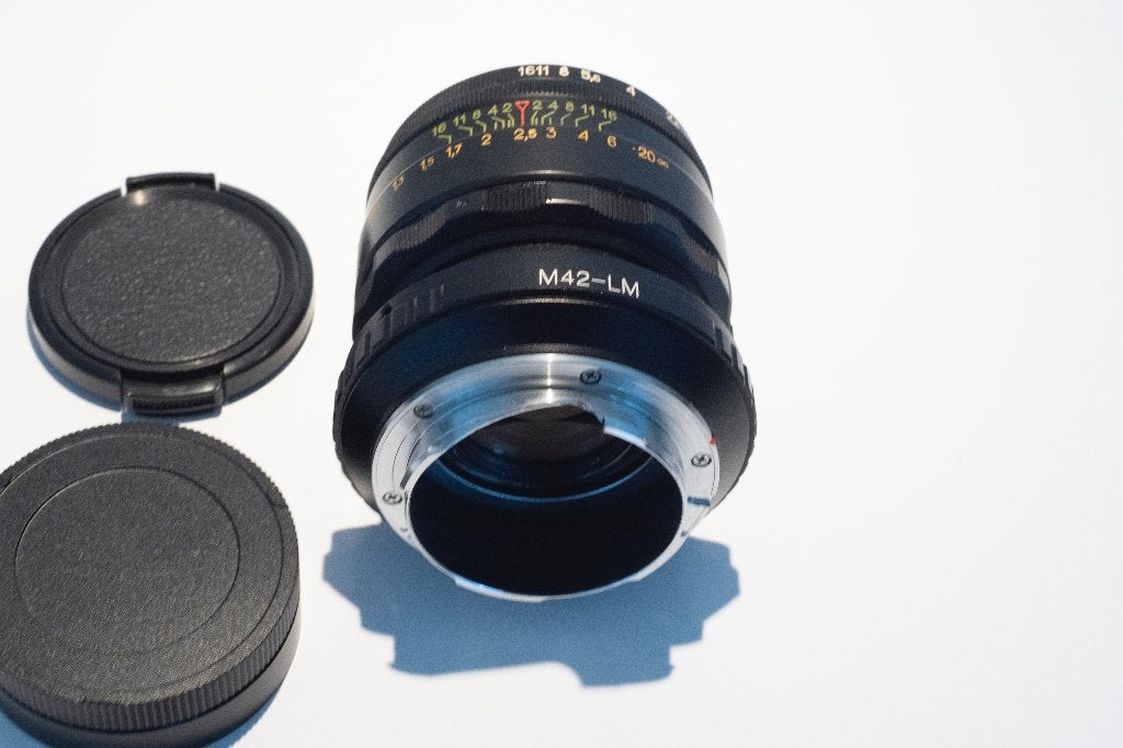 Helios 44-2 58mm f/2 (1977) + Leica M Adapter, 58 mm, Overige merken, Gebruikt, Ophalen of Verzenden