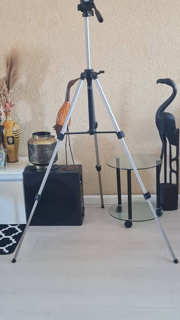 Velbon statief met telefoonhouder, Ophalen, Met handvat, Velbon, Driepoot