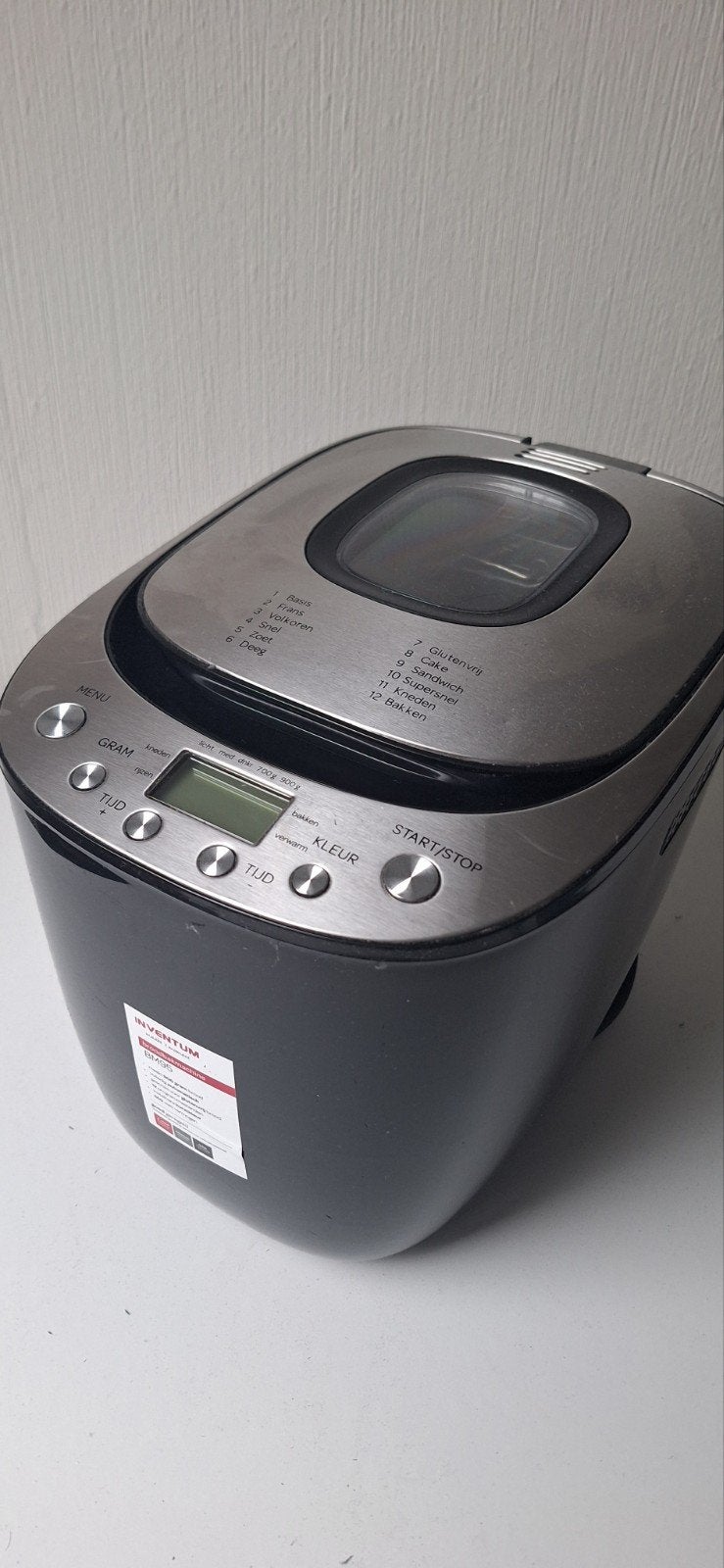 Inventum Broodbakmachine BM95 - Zwart/RVS met timer, Ophalen