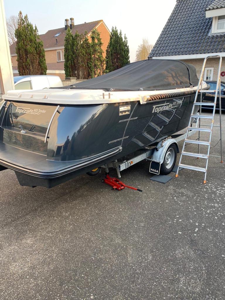 Topcraft 605 Tender - Zo goed als nieuw, Watersport en Boten, Motorboten en Motorjachten, Afdekzeil, Buitenboordmotor, Zo goed als nieuw