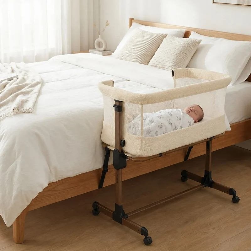 Deryan Snoozy Teddy Co Sleeper Wieg voor Baby - Teddy Nougat, Kinderen en Baby's, Babywiegjes en Ledikanten, Deryan, Nieuw, Wieg