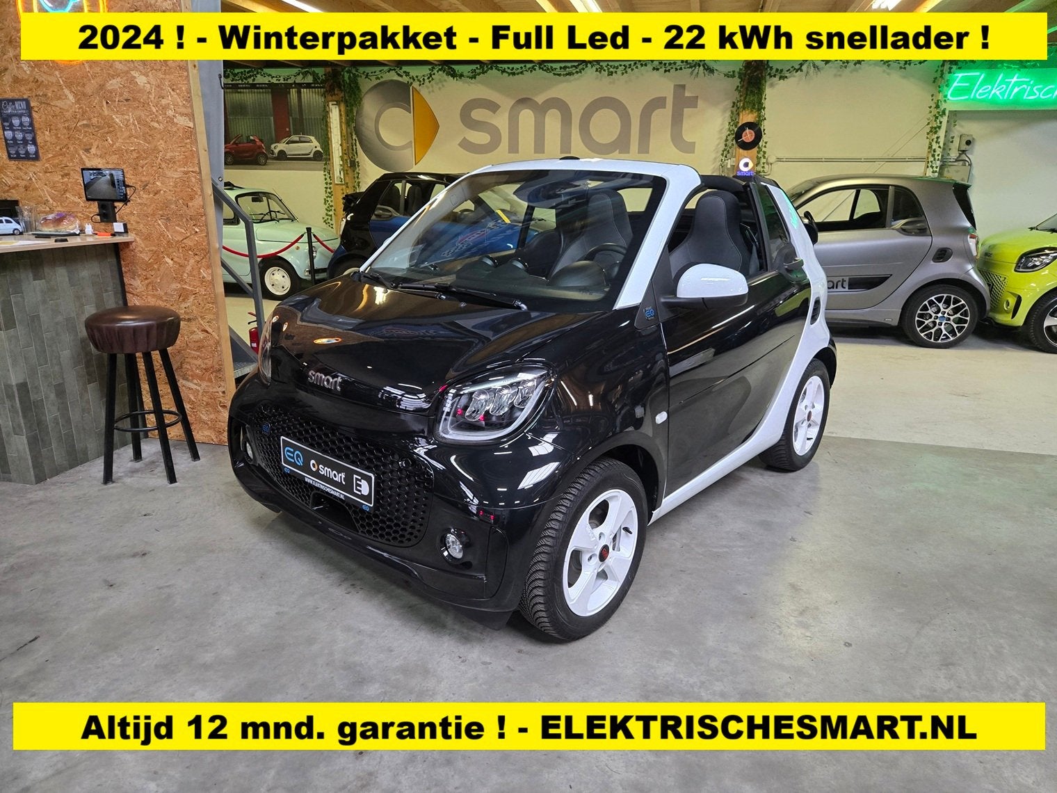 Smart Fortwo cabrio EQ Comfort PLUS - 2024 ! - Winterpakket, Auto's, Automaat, Gebruikt, Huisgarantie, 82 pk