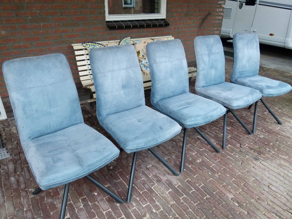keukenstoel terras stoelen, Ophalen, Gebruikt, Blauw, Overige materialen