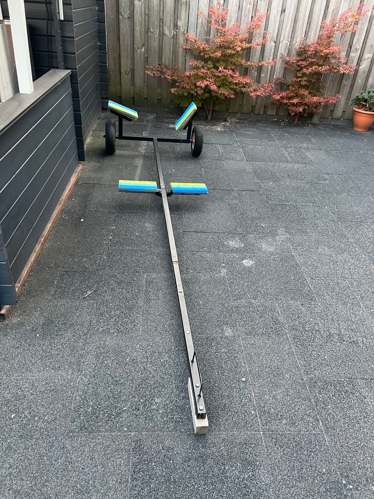 Strandtrailer/ handtrailer  voor kleine boot, rubberboot, Ophalen, Gebruikt, Overige typen, Zeilboot of Motorboot