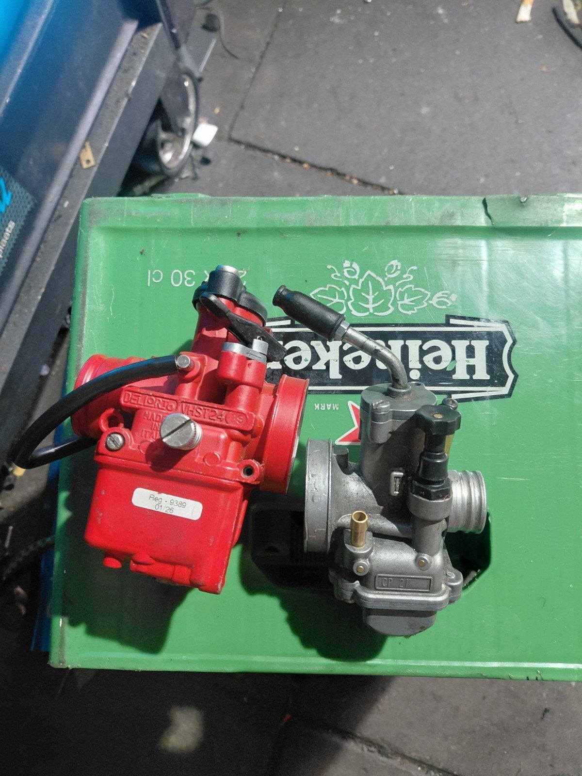 Carburateur Dellorto VHST24 en CP21, Ophalen, Gebruikt, Carburateur, Dellorto