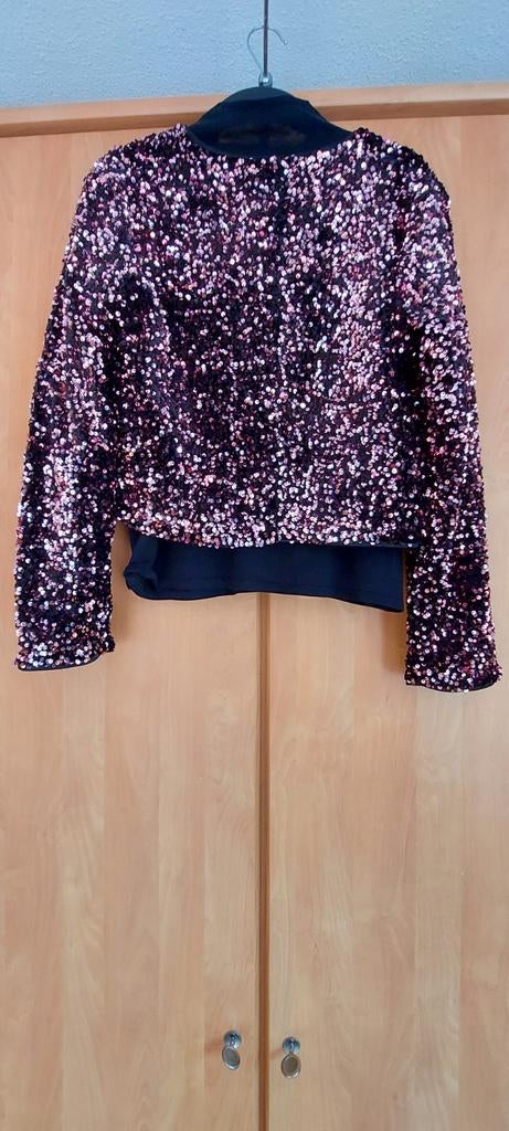 Glitter jasje maat 42 met optioneel zwart truitje, Overige typen, Zwart, Maat 42/44 (L), Ophalen of Verzenden