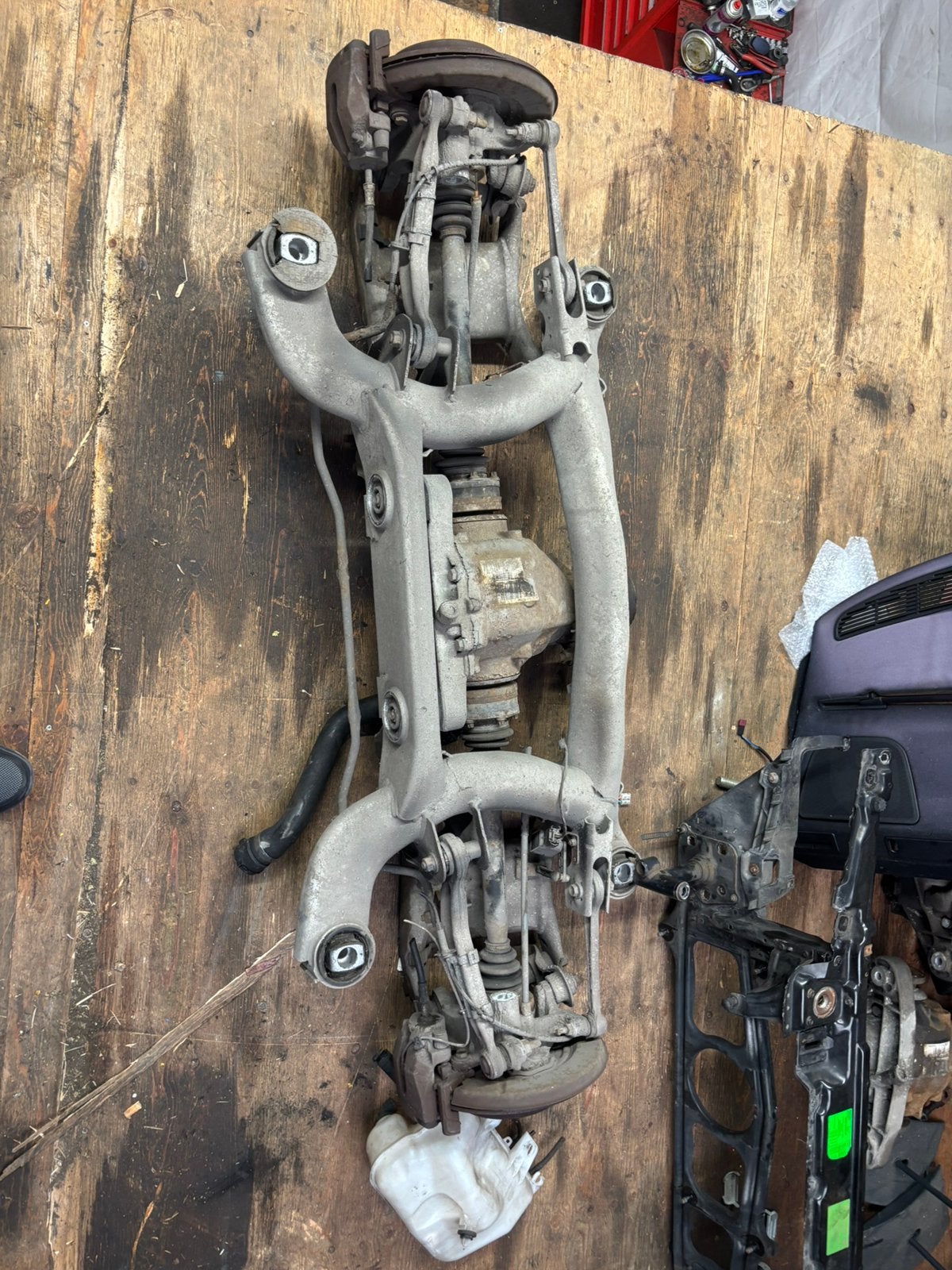 Bmw e39 m57 3 liter achteras kompleet, Ophalen of Verzenden, BMW