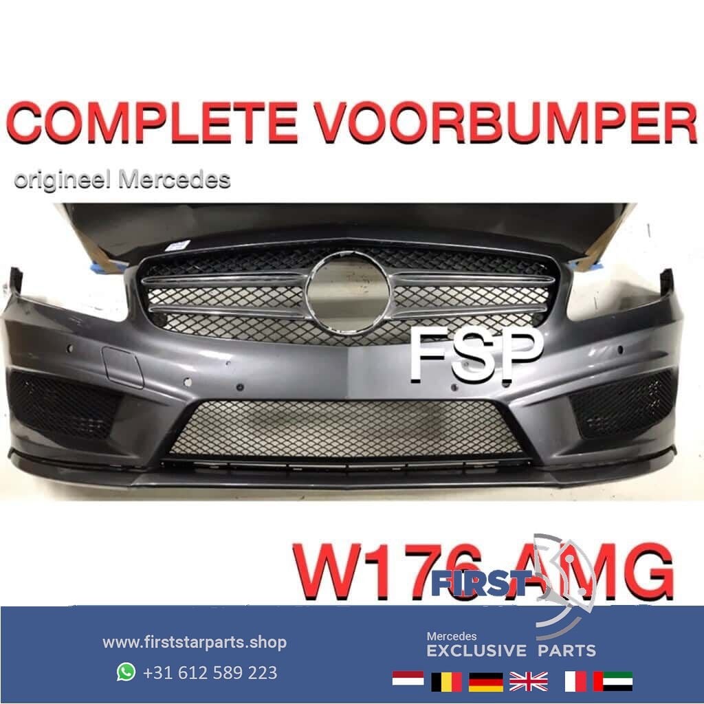 W176 AMG Voorbumper Mercedes A Klasse COMPLEET 2015 ORIGINEE, Gebruikt, -, Voor, Ophalen of Verzenden