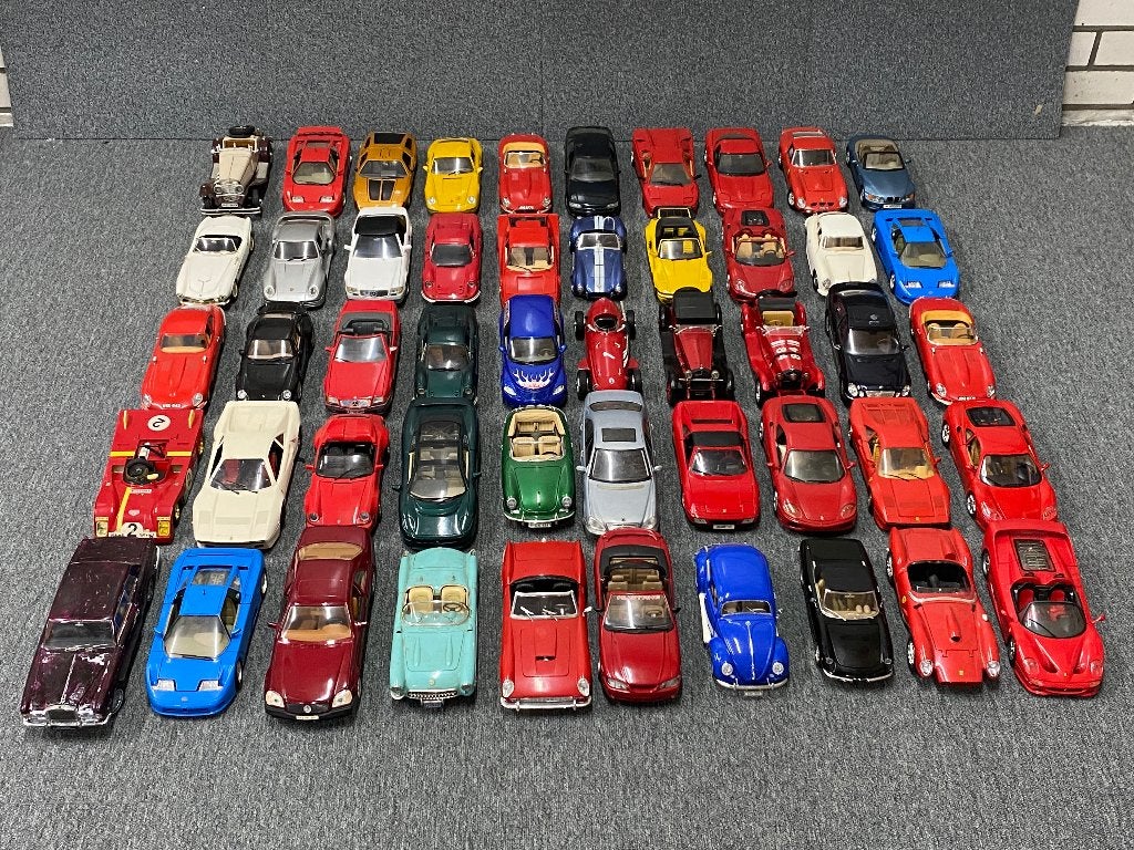 50x 118 diverse merken en modellen Ferrari Mercedes Alfa 4, Gebruikt, Auto, Onbekend, Onbekend