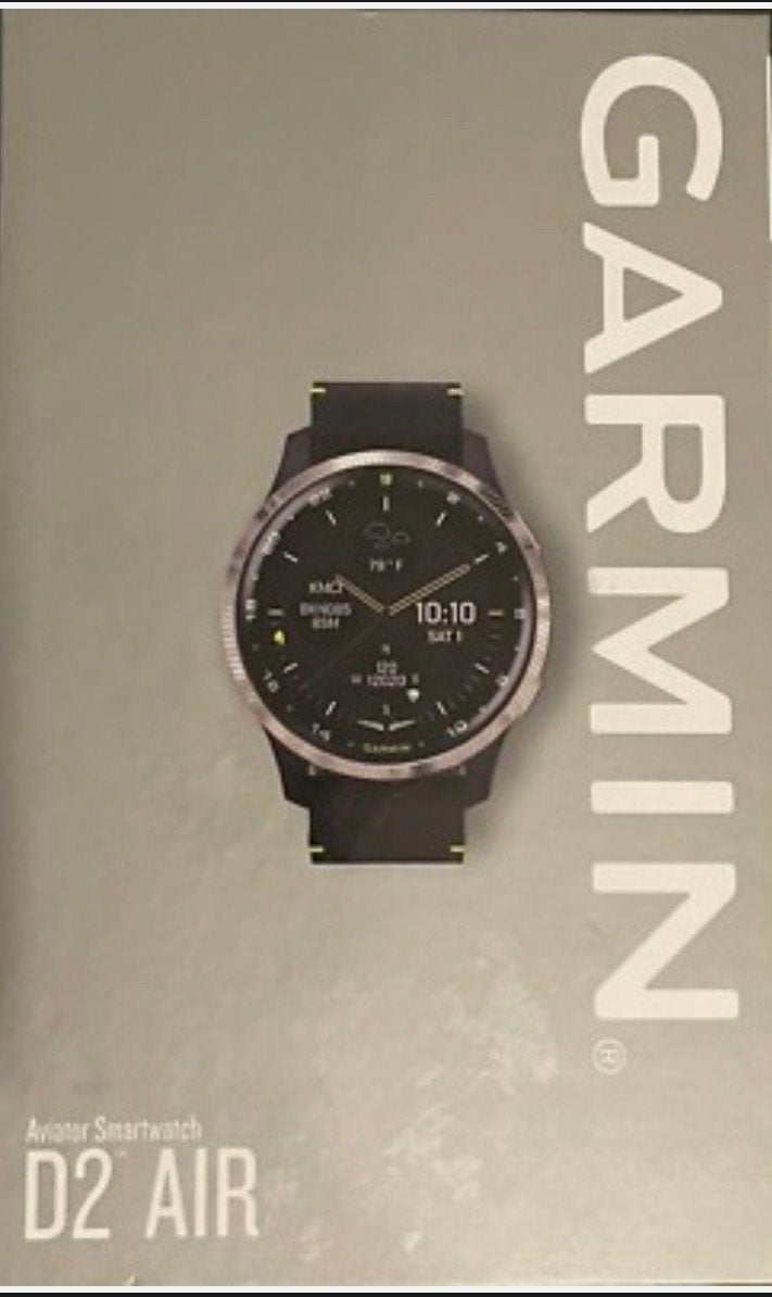 Garmin D2 Air Aviator Smartwatch - Zwart/Zilver, Ophalen, Afstand, Zwart, Zo goed als nieuw