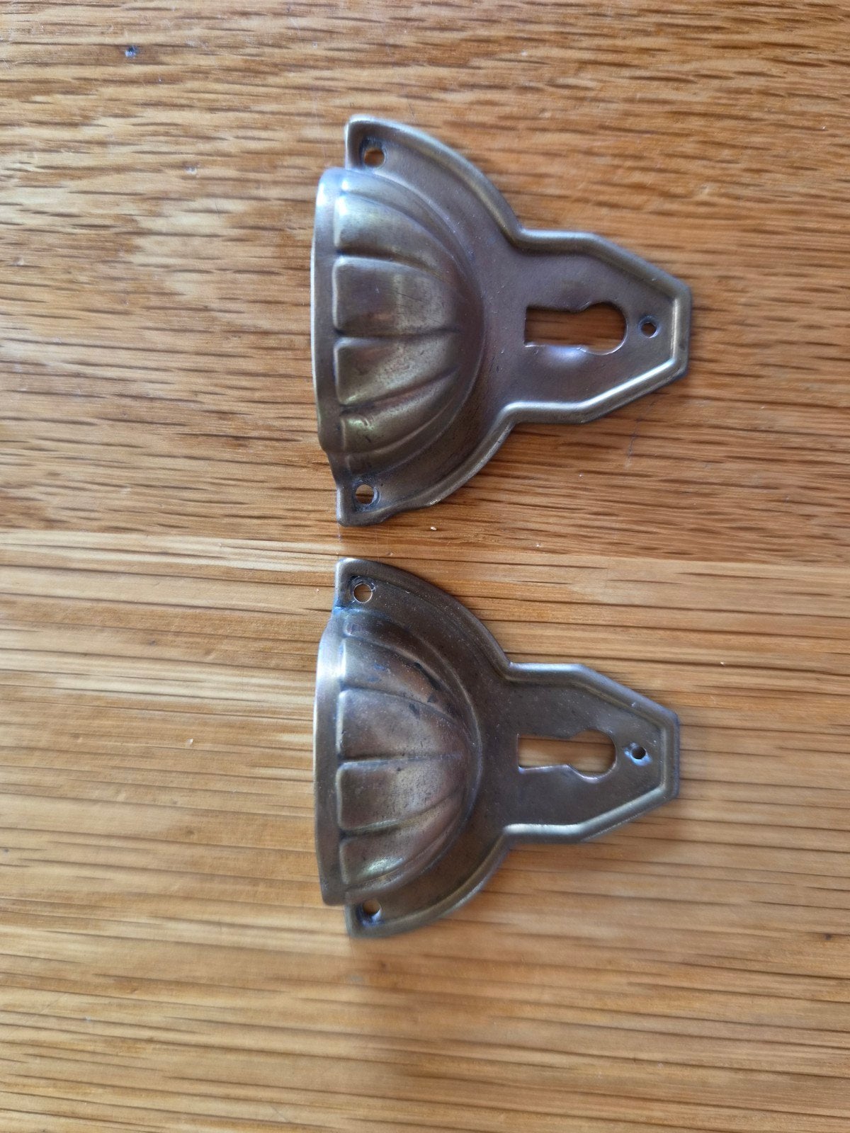 Antieke sleutelplaatjes (2 stuks), Ophalen of Verzenden
